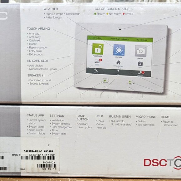 DSC TOUCH 88030452 SECURITY CONSOLE AND POWER SUPPLY SEE DISCRIPTION - Picture 8 of 8